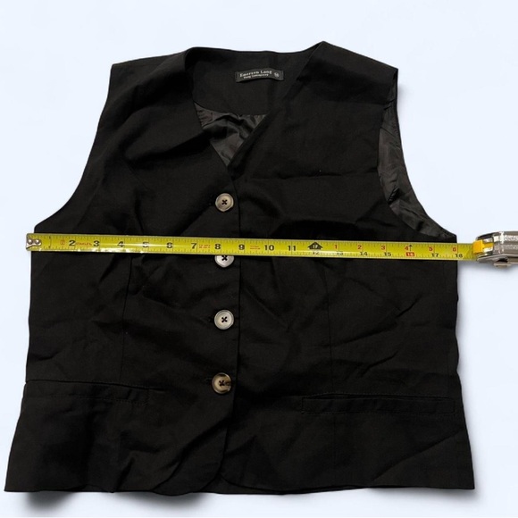 Black Emerson Lang Button-Up Vest Women's Medium - Picture 4 of 5